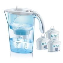 Edm - Pack Jarra Filtrante Laica Stream Line Color Edition Blanca + 3 Filtros Bi-flux - Capacidad 2.3l - Filtro Desmontable Con Indica