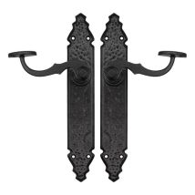 Kormax - Manillas Ab Clasic Negra Juego , Juego De Manillas Ab Clasic Negra Tamaño De Placa: 28x5 Cm Incluye Espárrago Y Tornillos De Fijación Acabado
