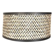 Pantalla de lámpara de bambú negro – Diámetro 40cm – Altura 20cm – Casquillo E27