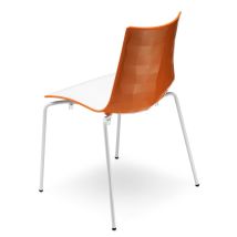 Scab Design - Chaise Design Avec Pieds Blanc - A L'Unité - Zebra Bicolore - Deco Scab