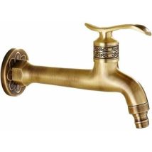 Soniatkia - Tigrezy Wasserhahn Aus Antikem Messing Mit Hebelgriff, Messing Im Antik-look(g1/2)
