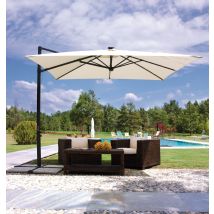 Quadratischer Regenschirm Mit Äußerer Stange Aus Grauem Aluminium - Arezzo
