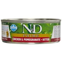 N&d Cat Prime Chicken & Pomegranate Kitten 70 Gr Farmina Natural & Delicious 8606014102901