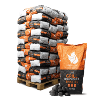 Grillholzkohlebriketts 10kg X 60 Sack 600kg - Heizfuxx