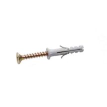 Tassello A Espansione Con Collarino In Nylon Ø 6x30 Mm - Vite-screw 5,0x40 Mm Q.ta 200