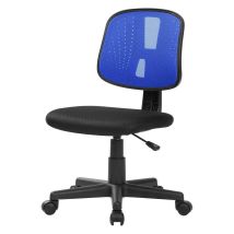 Serena - Bürostuhl Nowra, Arbeitsbürostuhl, Ergonomischer Bürositz, Cm 49x43h81/93, Schwarz Und Blau