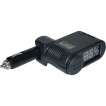 Eufab 16620 KFZ-Batterietester 12V – LCD-Display – 12V Steckdose – Abschaltautomatik – 8A Verbraucherleistung – Schwarz