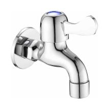 Basin Mixer Tap Wall Mounted Sink (1/2'', Cold Water), Outdoor/garden Tap, Brass/chrome