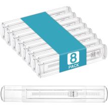 Lot De 8 Séparateurs De Tiroir Peu Profonds, 6 Cm De Haut, 32,76 À 54,35 Cm, Réglables Et Extensibles, Séparateurs De Tiroir De Cuisine En Plastique 