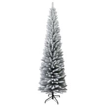 7ft Snow Flocked Frosted Pencil Tree