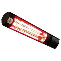 Calefactor Infrarrojo Suspendido Rpt-xdy 2000 W – Vidrio/alogena Dorada, Soportes Incluidos – Ideal Para 12-18 M²