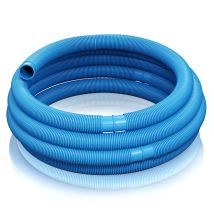 Wiltec Manguera De Piscina 30 M 32 Mm 165 G/m Azul Con Manguitos, Manguera De Bomba Para Piscinas, Tubo De Aspiración, Manguera Solar