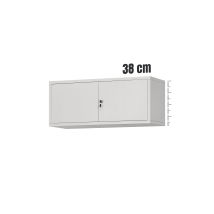 Aktenschrankaufsatz C01l Aufsatz Für Aktenschrank Büroschrank Metall Pulverbeschichtung Flügeltüren 38 X 90 X 40 Cm Grau