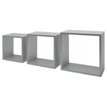 Duraline – Set 3 cubi in alluminio 30x27x24 cm – Mensole decorative per archiviazione creativa – Facile installazione