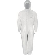 Combinazione Complessiva Coverstar – Taglia L – Bianco – Antistatico, Protezione contro particelle radioattive, sangue e virus