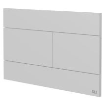 Slim White 255mm Flush Plate With Rectangular Push Buttons - Oli