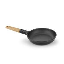 Market Padella 24 Cm, Alluminio Casto, Manico Rimovibile Legno Naturale Antiaderente Tristrato Senza Pfoa, Adatto A Tutti I Tipi Di Fornelli, Inclusa 