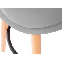 Dk Home Juego 2 Taburete Alto Con Respaldo Y Acolchado Gris