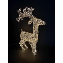 Govita Renna Luminosa Led 3d Da Esterno, 1000 Luci Bianche A Led Su Struttura In Metallo. Addobbo Natalizio Ideale Per Giardino, Terrazzo O Vetrina.