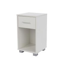 Netfurniture - Bedside 1 Drawer White Gloss Bedroom Home Living Furniture Nightstand Unit