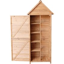 Cobertizo Armario Caseta Luka Madera Tratada Maciza 70 X 35 X 177cm Armario Exterior Multiusos Impermeable Caseta Para Almacenamiento Y Protección De 