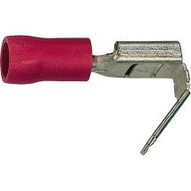 Flachsteckhülse Mit Abzweigung Halbisoliert 100 Stück,farbe Rot - Bis 1,5 Mm², 6,3 X 0,8 Mm