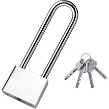 Candado Con Llave, Resistente, De Arco Largo, Con 4 Llaves, Resistente Al Agua, De Seguridad Para Exteriores, Para Almacén, Garaje, Jardín Y Cercas, 