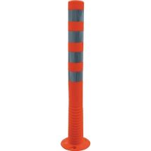 Poste señalización naranja 1000 mm – Diámetro 80 mm – Incluye tornillos y boquillas – TEMKA