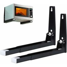 Yzmrbdqc - Snow 2 Pieces Microwave Rack With Arm, Steel Microwave Bracket, Wall Mounted Microwave Bracket, Wall Mount Microwave Shelf, For Home 