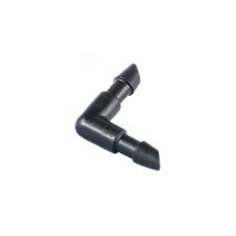 Codo microtubo 4 mm negro – 20 unidades