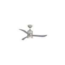 Aireryder – Ceiling Fan Loft Nickel / Clear with Remote Control – 112 cm Diameter – 3 Speeds – 230 V – Satin Nickel Finish