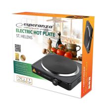 Esperanza Elektrokochplatte 1000 W – Schwarz – 1 Kochzone – 5 Leistungsstufen – Durchmesser 15,5 cm