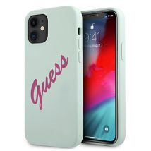 Funda Rígida De Silicona Vintage Guess Guhcp12slsvsbf Para Iphone 12 Mini 5.4 Azul Fucsia/azul Fucsia