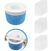 30 Piezas De Calcetines Para Skimmer De Piscina, Protectores De Filtro Perfectos Para La Cesta Del Skimmer, Malla Ultrafina Para La Cesta De La 