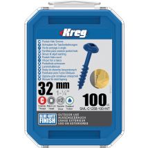 Kreg - Taschenlochschraube 32 Blue-kote Maxi-loc, Außengewinde, 100 Sml-c125b-100-int