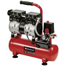 Einhell - Kompressor Te-ac 110/6 Silent Plus (550 W., Max. 8 Bar, 6 L-tank, 110 L/min Ansaugleistung, Motordrehzahl 1450 Min-1, Manometer, 