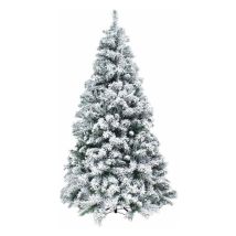 Verschneiter 'kettinson' Weihnachtsbaum Aus Pvc + Weißer Flock Für Kleine Abmessungen -240 Cm