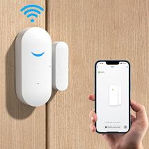 1 Pack Wifi Door Sensor, Tuya Door Window Sensor, Window Sensor Real Time Alarm Compatible With Alexa Google, Home Security Door Open Contact Sensor