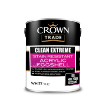 Crown Trade Clean Extreme Stain Resistant Acrylic Eggshell - White - 5l