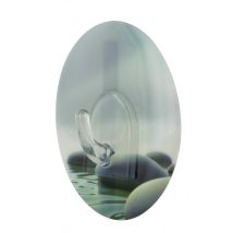 Gancio In Silicone H.100mm, W.60mm, Th.18.7mm, Immagine Del Ciottolo, 1 Pezzo.