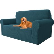 Dehnbarer 2-sitzer-sofabezug Mit Armlehnen, Superelastischer Sofabezug Für Hunde Und Katzen, Fleckenabweisend (dunkelgrün, Sofabreite 145 Cm - 178 Cm)