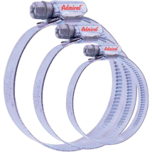 Schlauchschelle 40 - 60mm – glanzvernickelter Stahl – DIN 3017 – Bandbreite 12mm