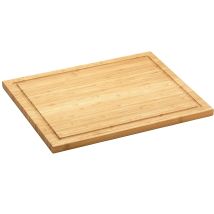 Planche À Découper En Bambou De Taille Moyenne Avec Rainure Pour Recueillir Les Liquides
