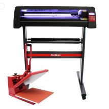 Plotter De Découpe De Vinyle Guide De Découpe À Led, Presse À Chaud 38cm & Logiciel Signcut Pro Impression Par Sublimation Transfert Kit 