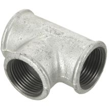 VIRFOLLET – Té igual Fuente Galvanizada 20x27 mm – Accesorio de plomería de alta calidad – Resistente a la corrosión
