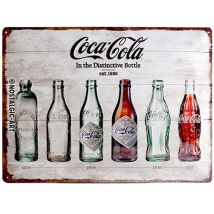 Nostalgic Art - Nostalgic-art Targa Vintage Cola – Bottle Timeline – Idea Regalo Per Amanti Della Coca, In Metallo, Design Retro Per Decorazione, 30 X