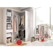 Vestidor Doble Montaje Lineal O Rincon - 187 X 98 X 41 Cm - Blanco - Dekit