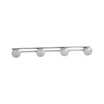 Perchero Metálico Cromado De 4 Cabezas, 60 Cm