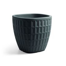 Vaso Quadrato Tyle Antracita - 40 Cm