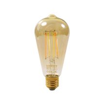Link2home - Wi-fi Led Es E27 Pear Filament Dimmable Bulb, White 470 Lm 4.5w
